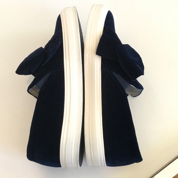 Nine West Navy Blue Velvet Sneakers, 10 - Picture 8 of 16